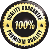 100% quality logo